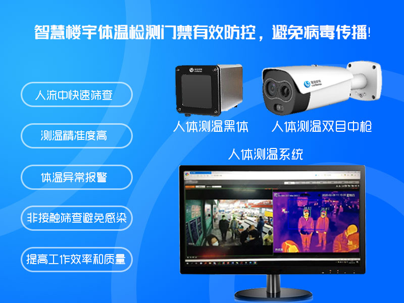 智慧樓宇體溫檢測門禁有效防控，避免病毒傳播